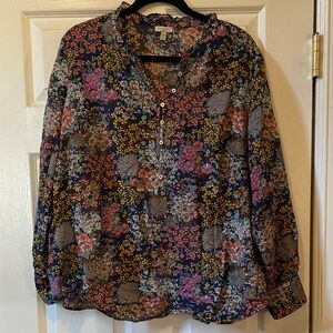 Talbots Multicolor Floral Blouse